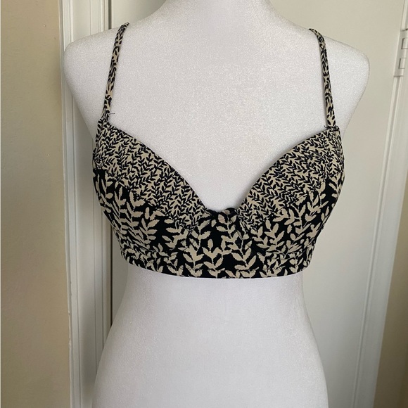 Madewell Bikini Top Size 34A Tan and Black - Picture 1 of 7